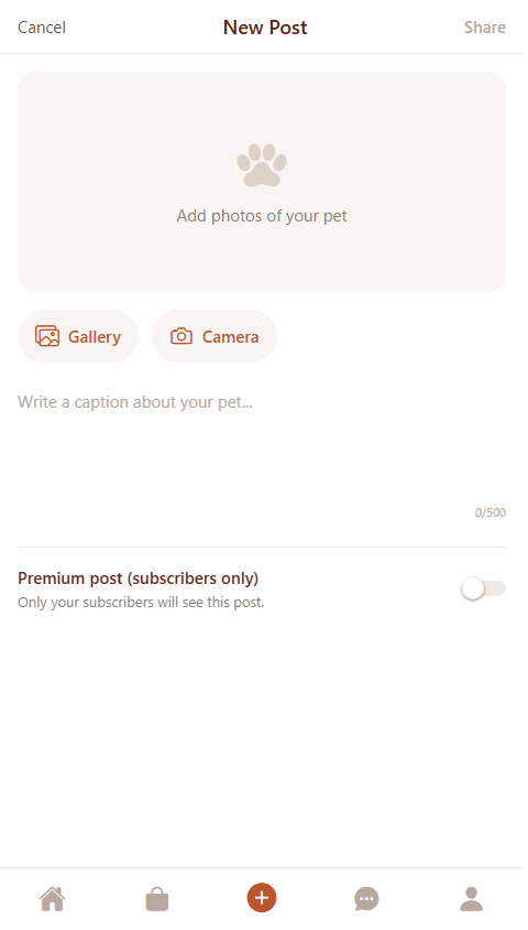 Create a pet moment screenshot